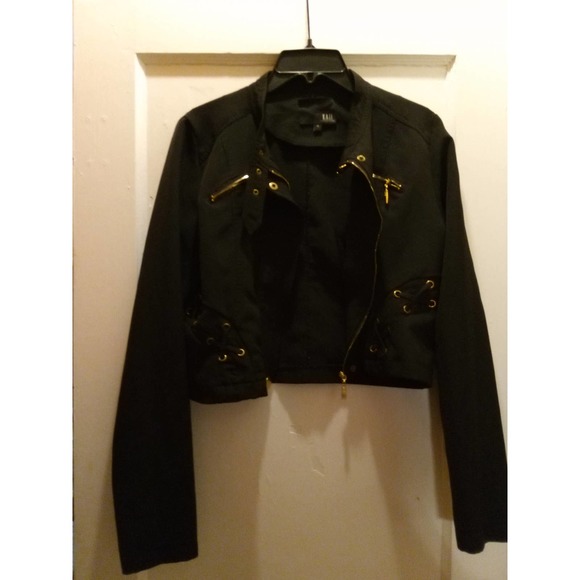 Kaii Cropped Zipper Jacket, Size Medium - Picture 2 of 5